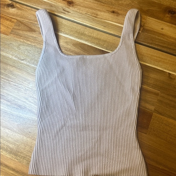 Aritzia Babaton sculpt Knit long Tank Top women’s XXS beige - Picture 2 of 5